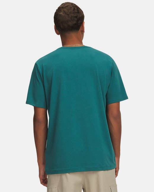 Under Armour Green Globe Short Sleeves T-Shirt for men