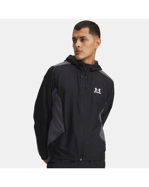 Under Armour Black Tech Sport Woven Jacket Castlerock for men