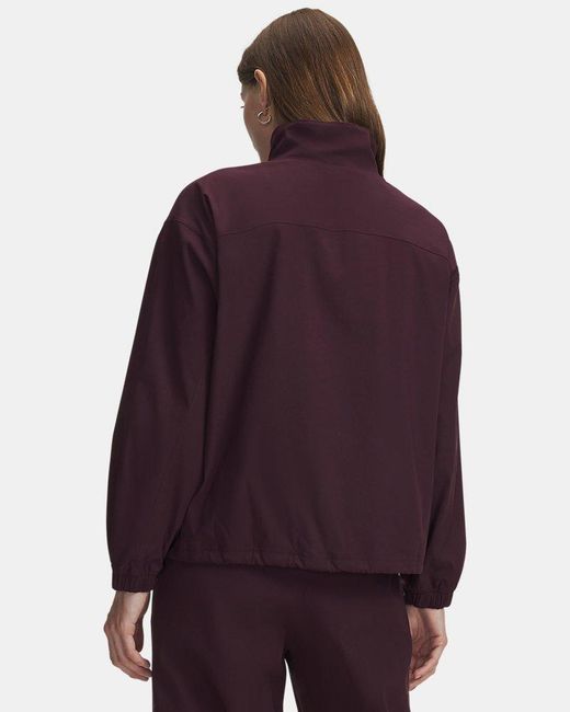 Under Armour Purple Unstoppable Woven Full Zip Ox Blood Ox Blood