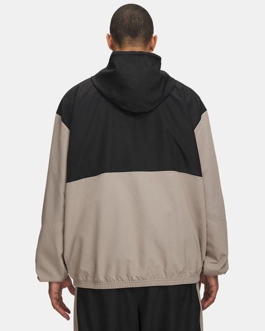 Under Armour Black Rival Woven Colorblock Jacket Ultimate Timberwolf Taupe Timberwolf Taupe for men