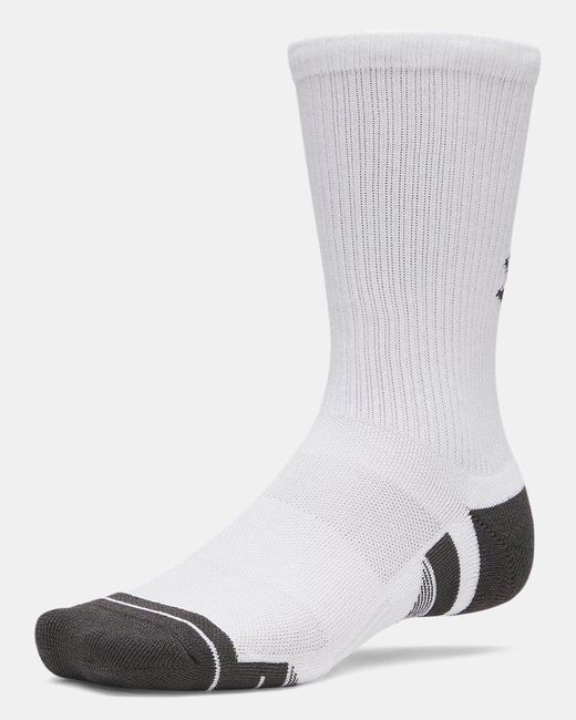 Under Armour White Performance Tech 3-Pack Crew Socks Jet