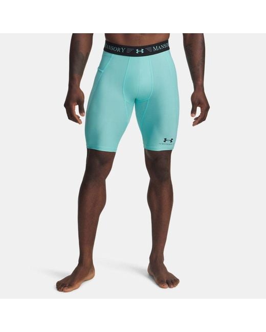 Under Armour Blue X Mansory Heatgear Compression Shorts Tropical Tide for men