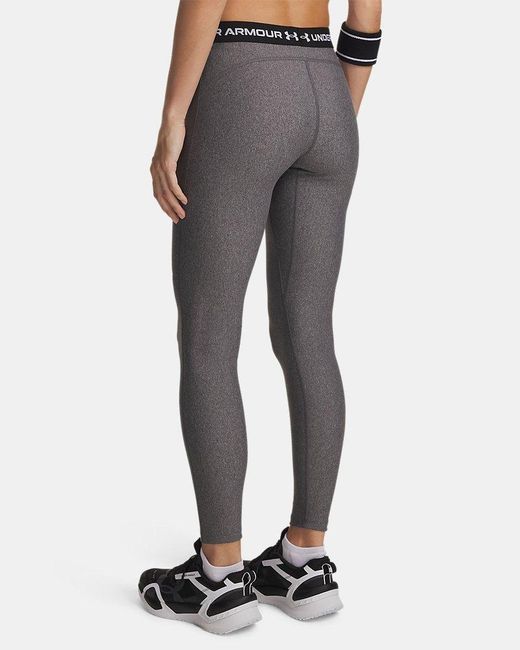 Under Armour Black Heatgear Leggings Charcoal Light Heather