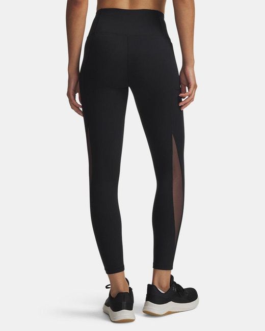 Under Armour Blue Motion Mesh Ankle Leggings Jet