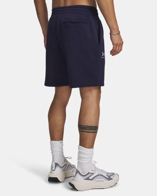 Under Armour Blue Icon Fleece 7.75" Shorts Midnight for men