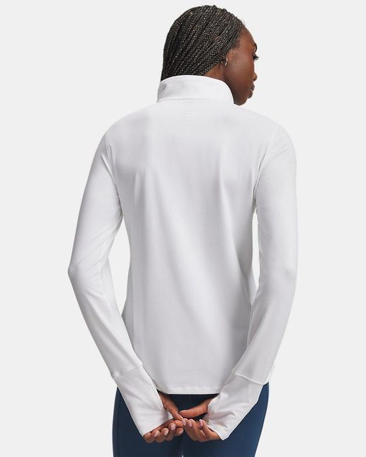 Under Armour White Launch Pro ½ Zip Reflective