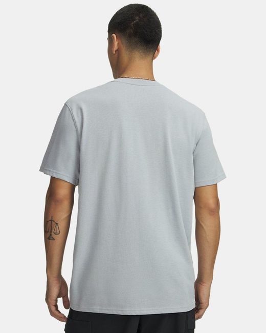 Under Armour White Heavyweight Armour Label Short Sleeve Mod Medium Heather for men