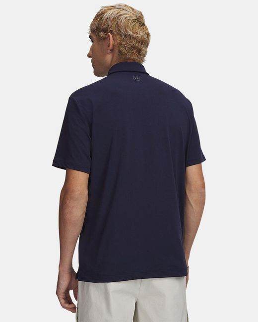 Under Armour Blue Armourdry Polo Midnight Castlerock for men