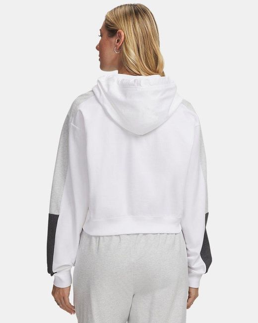 Under Armour White Sport Terry Trend Hoodie