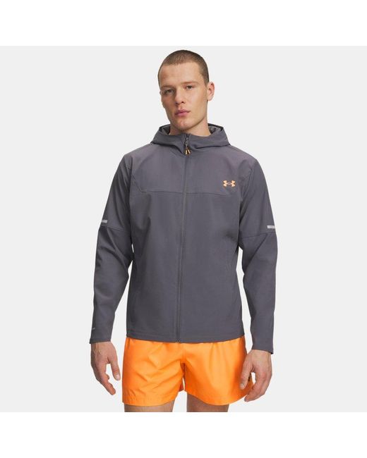 Under Armour Gray Tech Utility Woven Jacket Castlerock Bloc for men