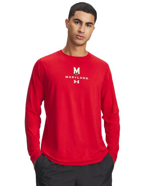 Under Armour Men's Red Ua Tech Stretch Long Sleeve