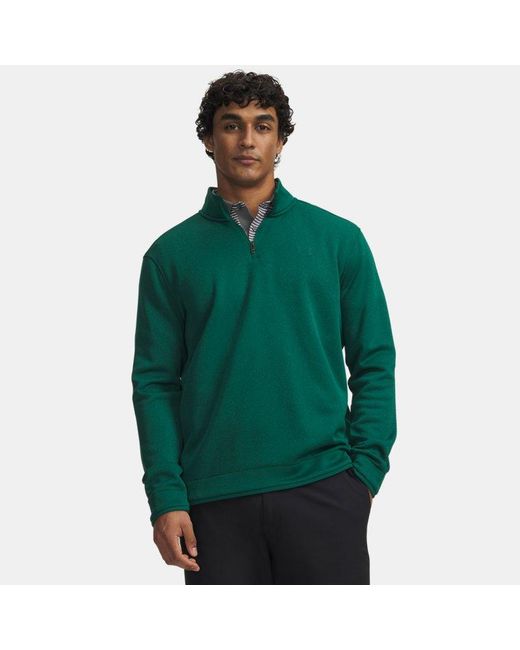 Under Armour Green Ua Sweaterfleece 1⁄4 Zip for men