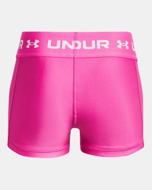 Pantaloncini Heatgear Da Ragazza Rebel / Bianco Ymd (137 di Under Armour in Pink