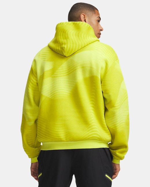 Under Armour Yellow Ua Icon Fleece Printed Hoodie for men