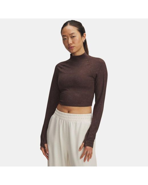 Under Armour Meridian Longsleeve Voor Met Suède-Effect Kona Bruin Kona Bruin in het Brown