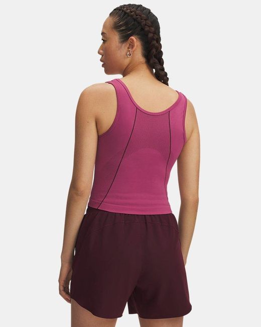 Under Armour Purple Vanish Seamless Tank Fuchsia Dusk Dark Dark