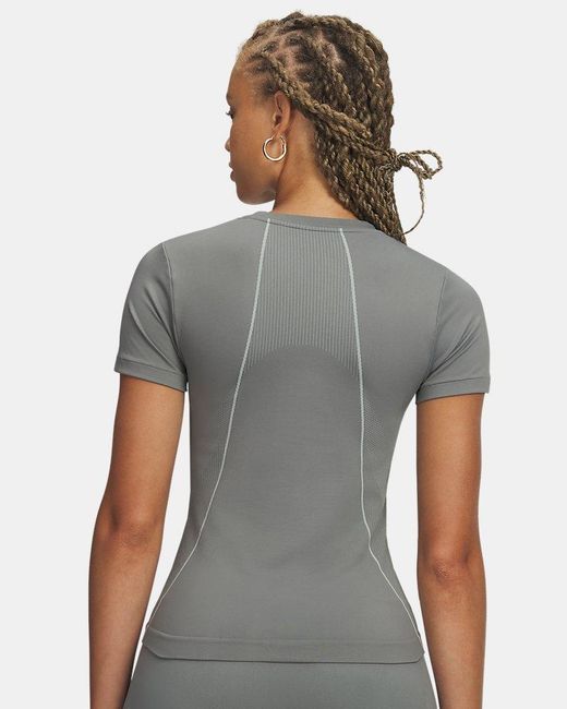 Under Armour Gray Vanish Seamless Short Sleeve Clay Titanium Titanium