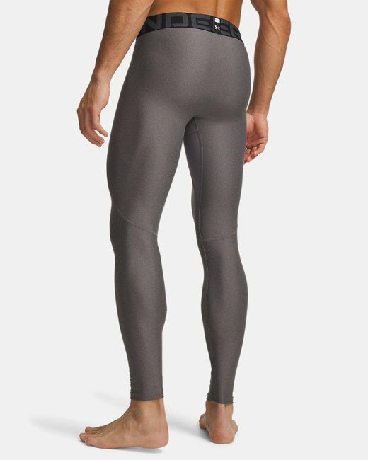 Under Armour Gray Heatgear Leggings Carbon Heather for men