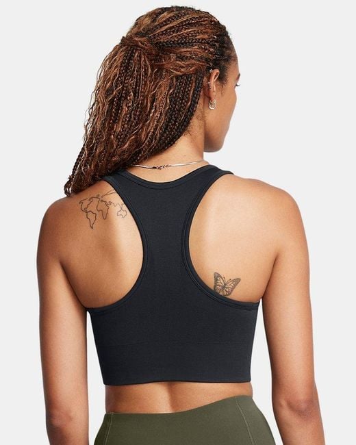 Under Armour Black Vanish Seamless Mid Sports Bra