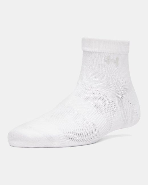 Under Armour White Ua Vanish 3-pack Quarter Socks