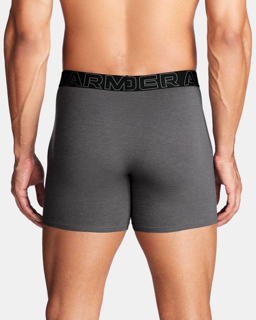 Under Armour Gray Ua Performance Cotton 6" 3-pack Boxerjock for men