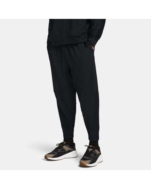 Under Armour Black Journey Rib Pants / Anthracite for men