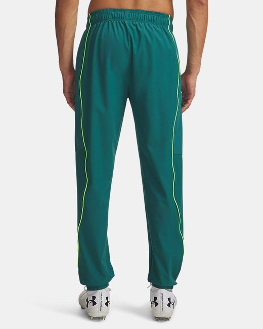 Under Armour Green Challenger Warmup Pants Rack for men