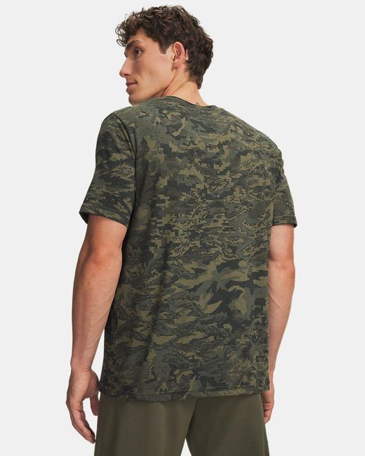Under Armour Green Abc Camo T-shirt for men