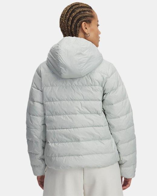 Chaqueta Con Capucha Legend Down Para Mujer Hydro Silica Under Armour de color Gray