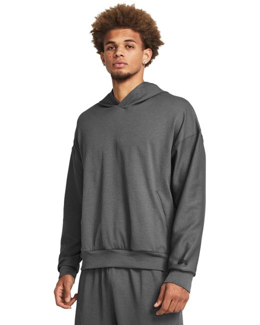 Under Armour Gray Journey Rib Hoodie for men