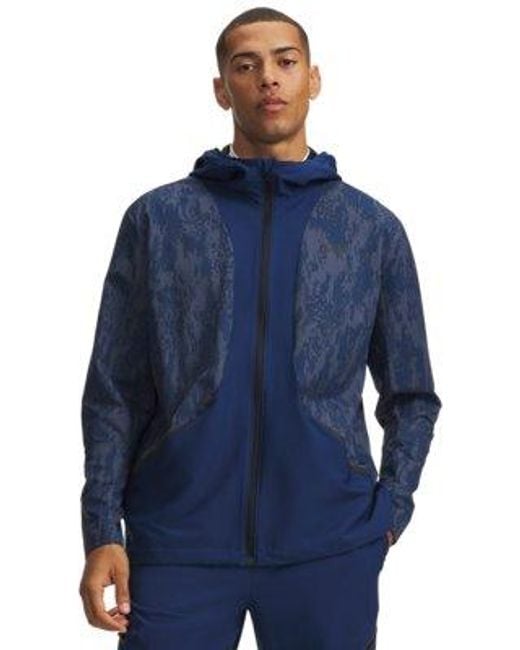 Under Armour Blue Unstoppable Woven Performance Training Jacket for men