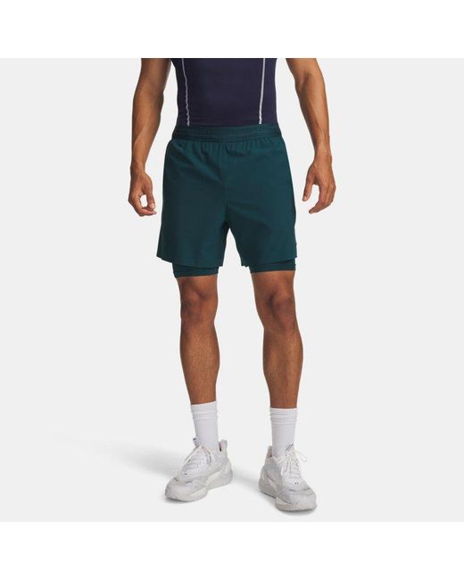Under Armour Blue Ua Vanish Elite 2-in-1 Shorts for men