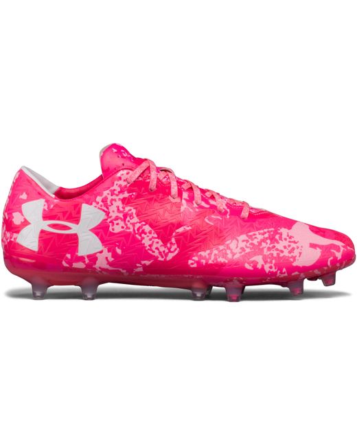 Under Armour Pink Men's Ua Clutchfit® Force 3.0 Firm Ground— Limited Edition Soccer Cleats for men