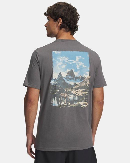 Under Armour Gray Mountain Photoreal Short Sleeve Clay Summit for men