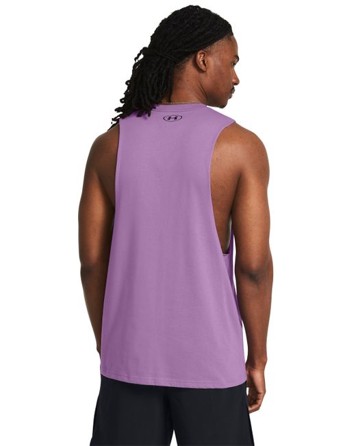 Camiseta estampada sin mangas project rock payoff Under Armour de hombre de color Purple
