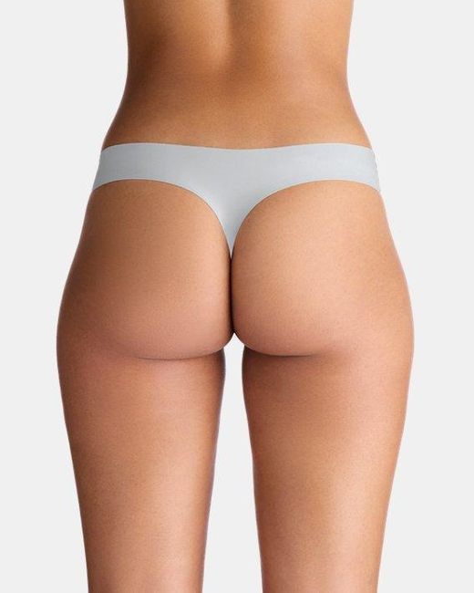 Under Armour Pure Stretch No Show Damesstring – Set Van 3 Halo Grijs Tourmaline Roze Mist in het White