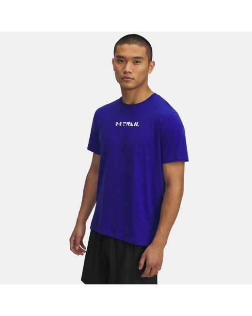 Under Armour Blue Ua Trail Run Graphic T-shirt for men