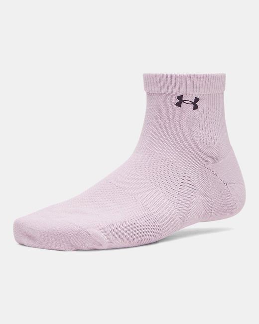 Under Armour Pink Ua Vanish 3-pack Quarter Socks