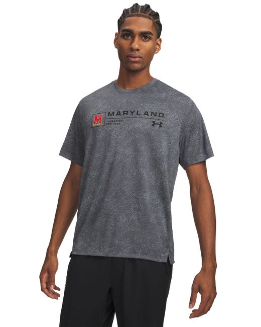 Under Armour Gray Ua Tech Collegiate Pixelate Short Sleeve for men