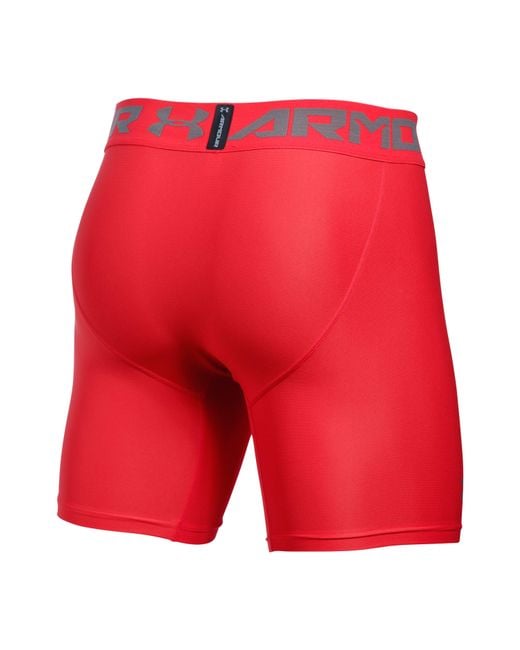 Under Armour 6'' Heatgear Armour 2.0 Compression Shorts in Red for Men