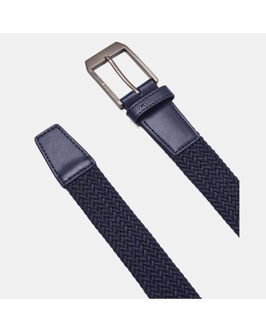 Under Armour Blue Drive Braided Belt Midnight Midnight for men