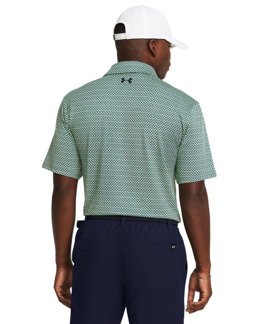 Under Armour Green Playoff 3.0 Printed Polo for men