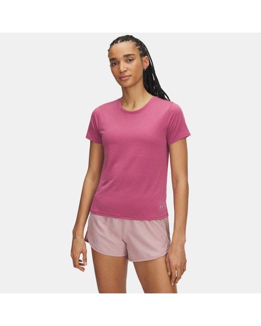 Launch À Manches Courtes Pour Femme Fuchsia Dusk Réfléchissant Under Armour en coloris Purple