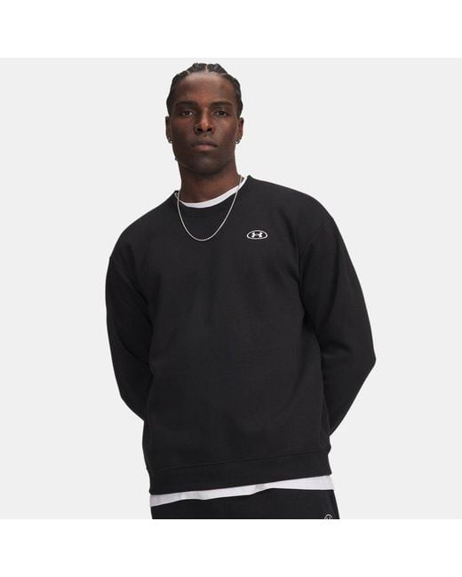 Under Armour Black Rival Fleece Crew Ultimate for men