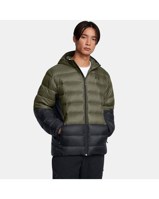 Under Armour Green Legend Down Hooded Jacket Marine Od for men