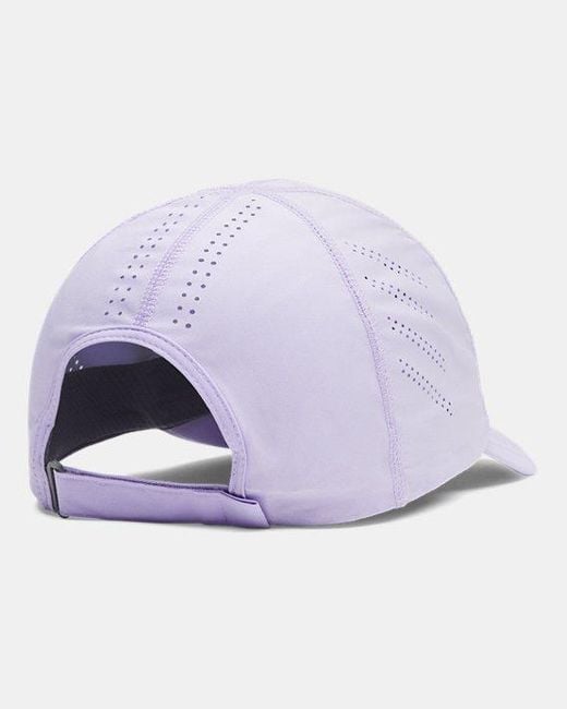 Cappello Velociti Low Adjustable Da Uomo Riflettente di Under Armour in White