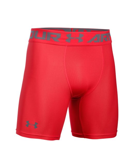Under Armour 6'' Heatgear Armour 2.0 Compression Shorts in Red for Men