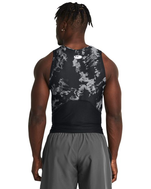 Under Armour Black Heatgear® Iso-chill Printed Tank for men