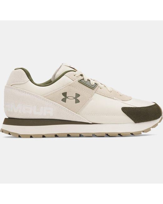 Under Armour White Essential Runner Shoes Khaki Base Stone Expedition 6 (Eu 40) for men