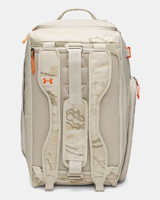 Under Armour Gray Contain Duo Medium Backpack Duffle Khaki Base Team